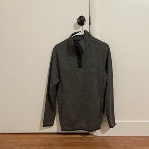 Gray Half Button Sweater